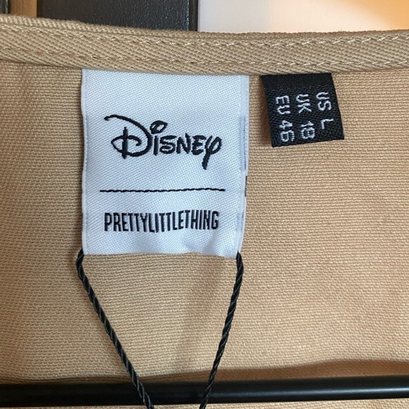 Disney x Pretty Little thing beige embroidered Mickey Mouse Vest. NWT - Picture 10 of 15